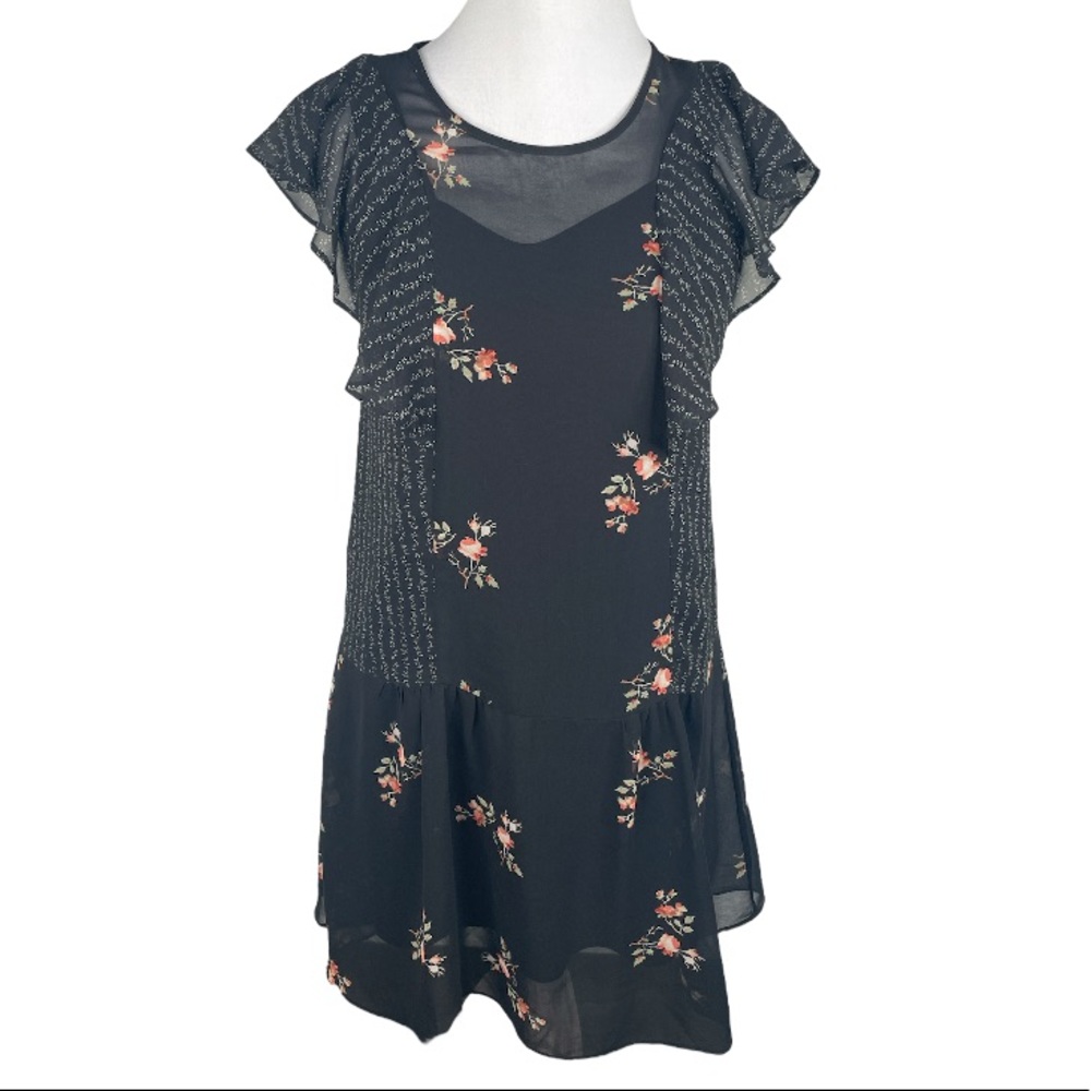BCBGeneration Floral Dress Black Size XSmall